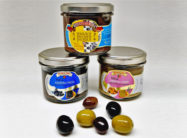 Conjunto de várias pastas de azeitona